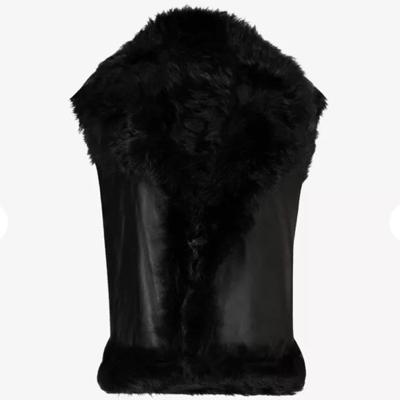 All Saints Luna Shearling Biker Jacket - Picture 4 of 15